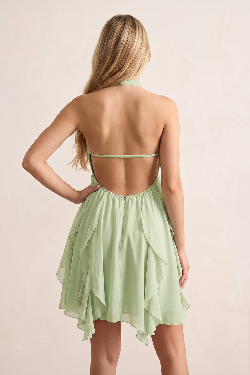 Dusty Pink Ruffled A-Line Sweetheart Ruched Homecoming Dress