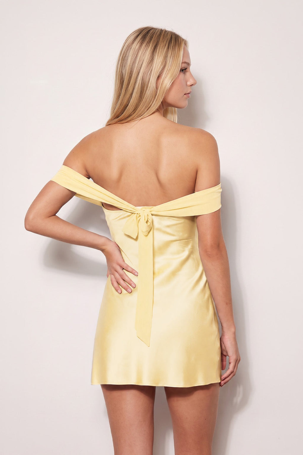 Off the Shoulder Sky Blue Sheath Satin Mini Homecoming Dress